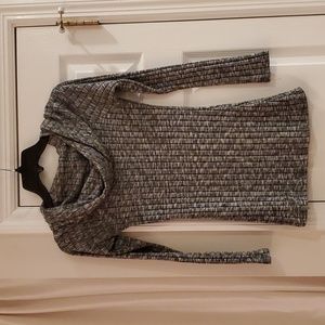 Black and white turtleneck